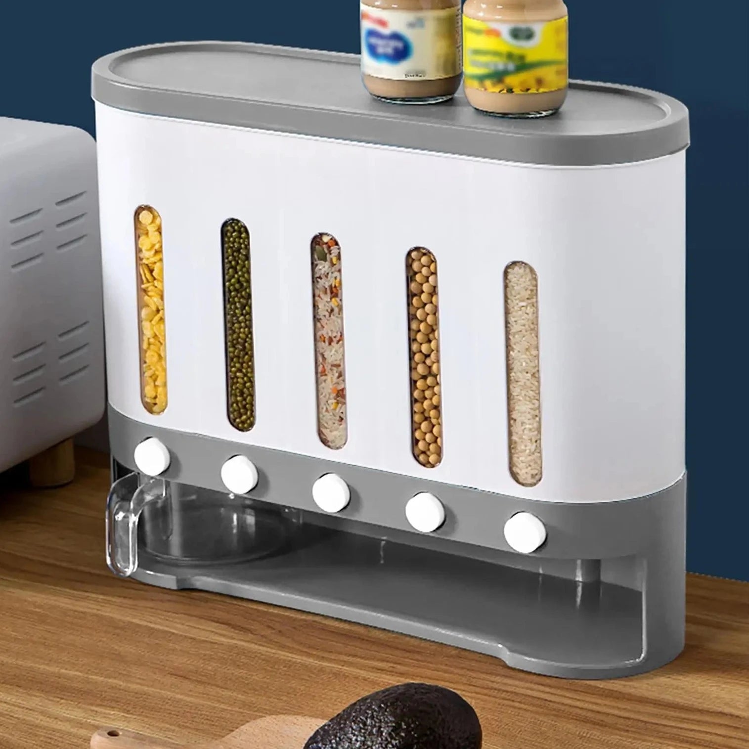 5-Grid Cereal Dispenser-Preppli