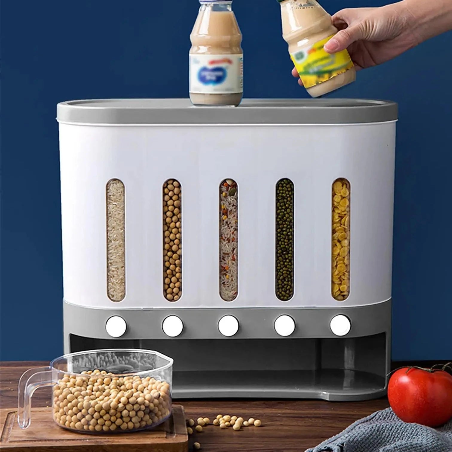 5-Grid Cereal Dispenser-Preppli